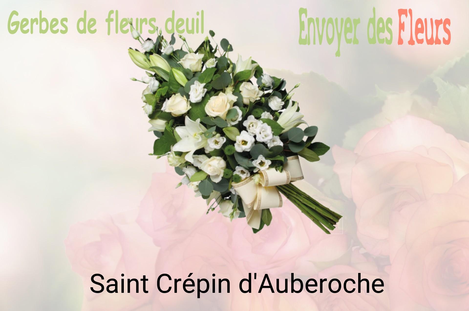 Gerbe de fleurs de deuil livrée à Saint-Crépin-d'Auberoche